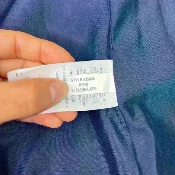 J. Crew Chateau Parka Stadium Cloth Wool Blend Coat Trim Fur Black Size 4 - Picture 11 of 13